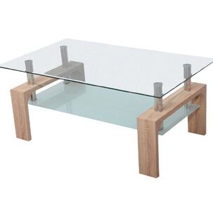 Mesa De Centro Rectangular De Vidrio - Natural