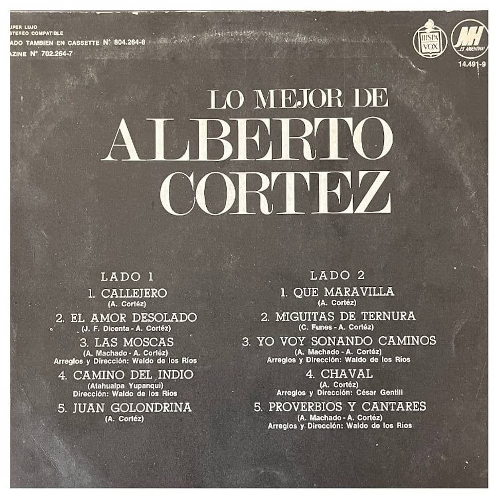 Alberto Cortez - Lo Mejor Vol.2 | Vinilo Usado image number 1.0