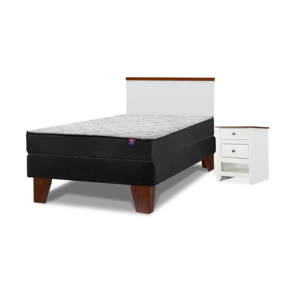 Cama Europea Flex Therapedic Plus / 1.5 Plazas / Base Normal + Set De Maderas image number 0.0