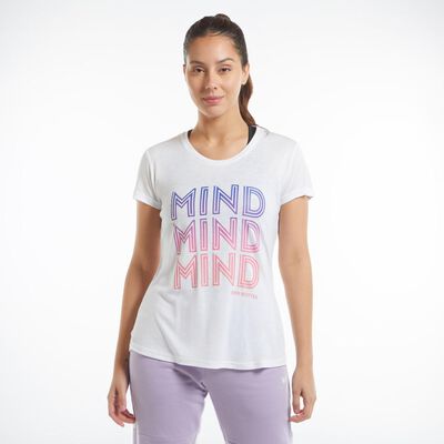 Polera Deportiva Estampado Frontal Manga Corta Mujer Wetland