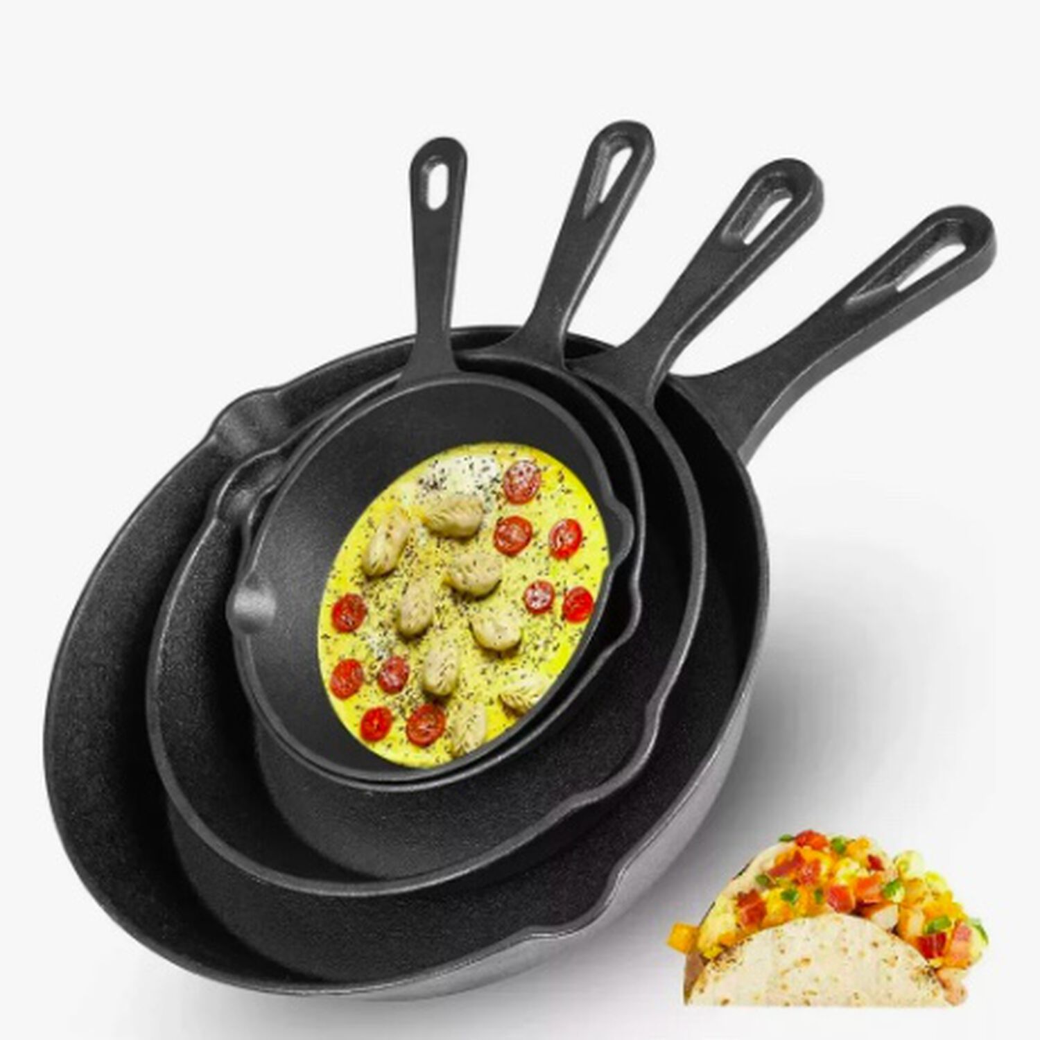 Sartenes De Hierro Fundido 4 Piezas image number 0.0