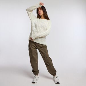 Sweater Trenzado Manga Larga Cuello Redondo Mujer Freedom