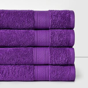 Toalla De Mano American Family Morado / Toda Temporada / 80x45 Cm