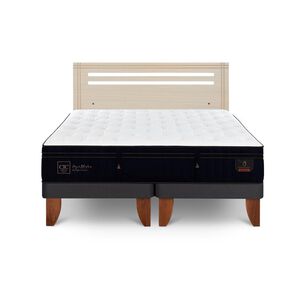 Cama Europea Cic Linea Premium / 2 Plazas / Base Dividida + Respaldo