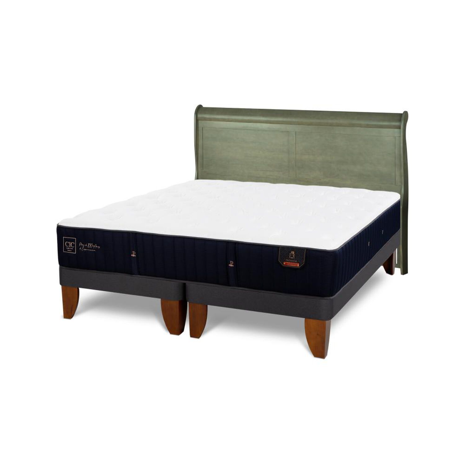 Cama Europea Cic Linea Premium / 2 Plazas / Base Dividida + Respaldo image number 5.0