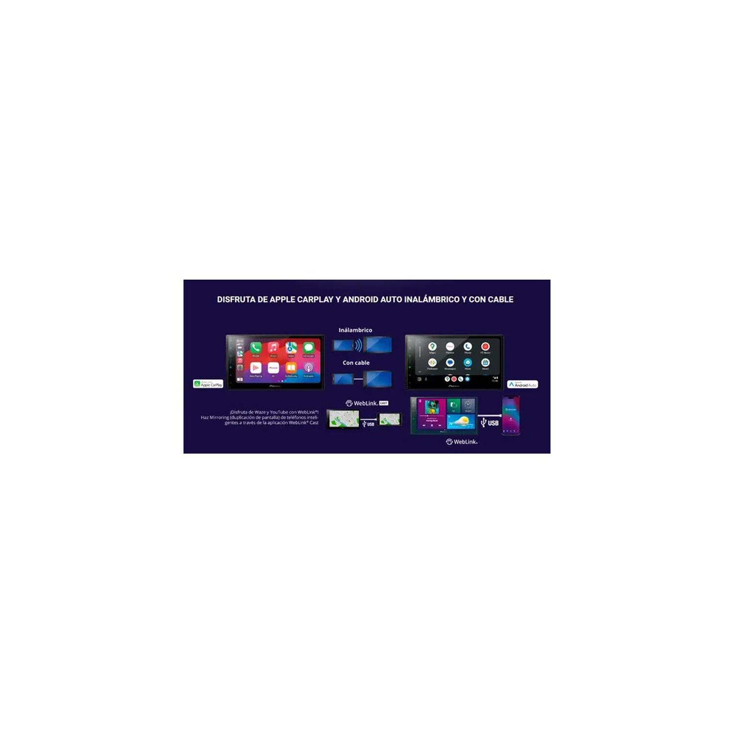 Radio Pioneer Dmh-a5650bt Apple Car/android Auto Inal&aacute;mbrico Negro image number 2.0