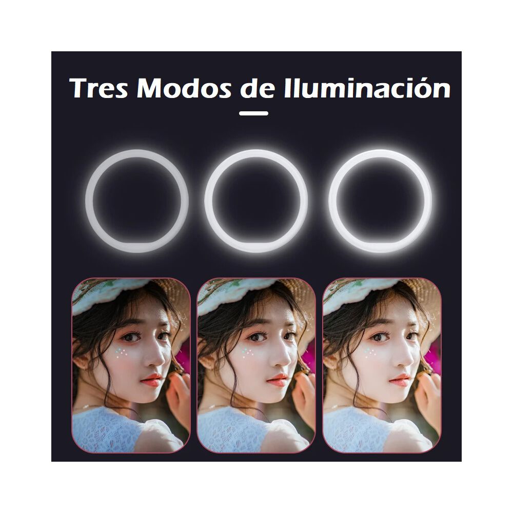 Aro Anillo De Luz Recargable Para Smartphone De Alto Brillo image number 5.0