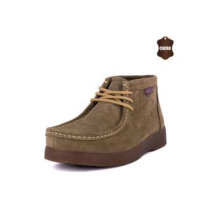 Botin De Cuero Campos Tostado London Adixt