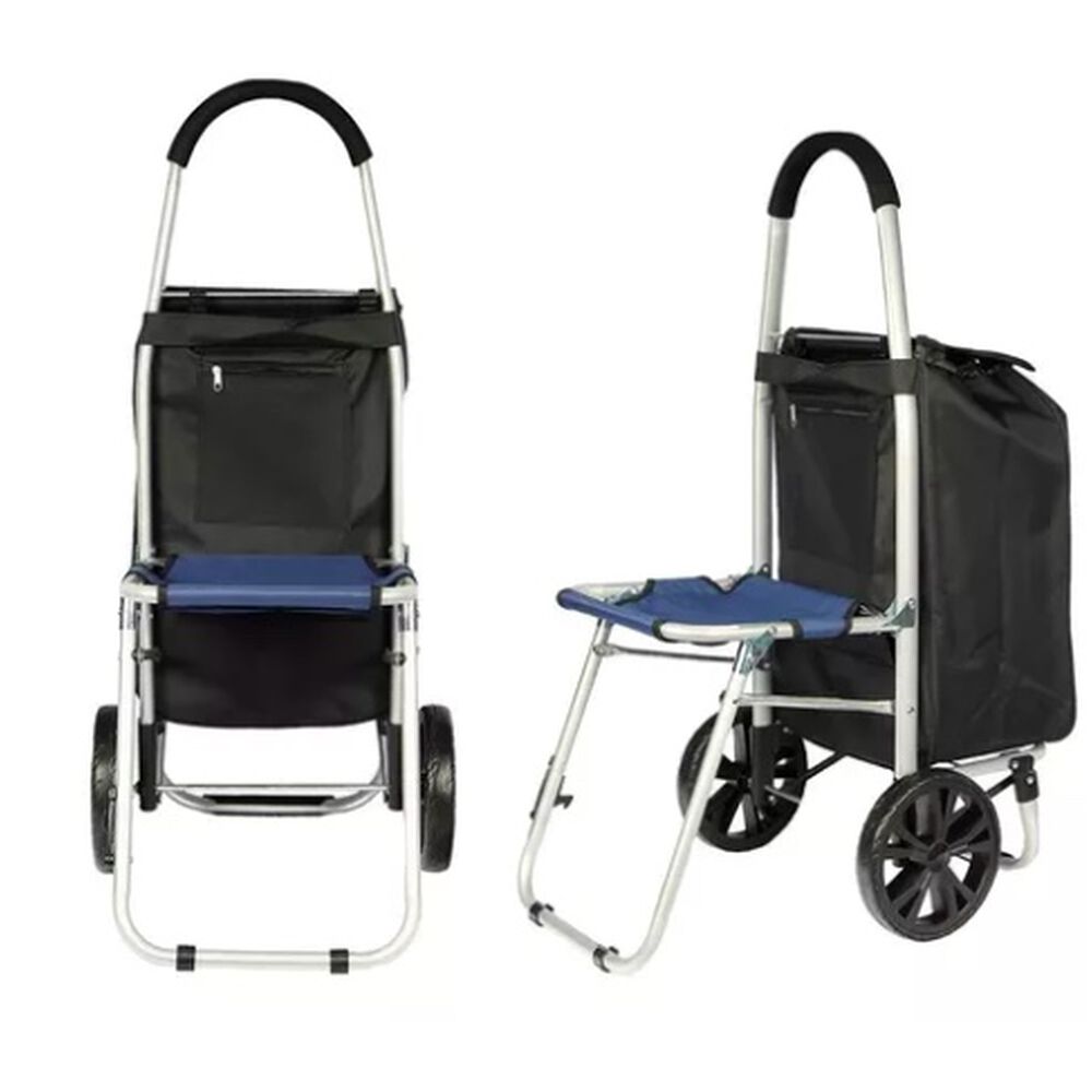 Carrito De Compras Plegable Con Silla image number 3.0