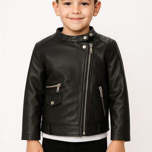 Chaquetas Biker Ecocuero Para Niños