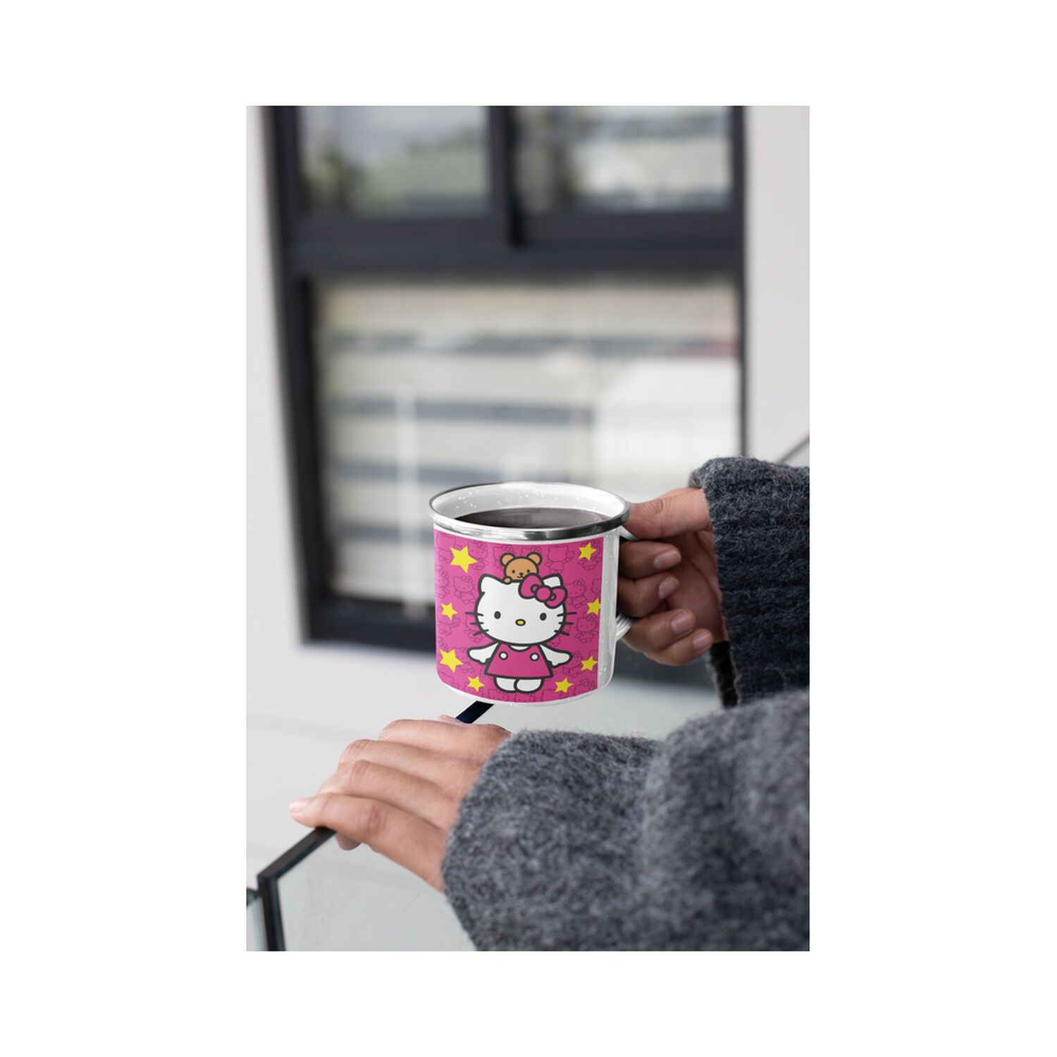Taza Enlozada Lechera Hello Kitty Osito Tierno image number 2.0