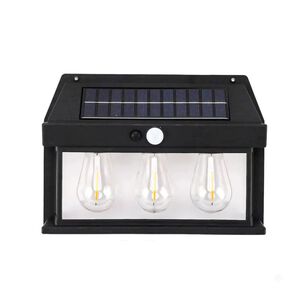 Foco Aplique Solar Pared Exterior Sensor De Movimiento