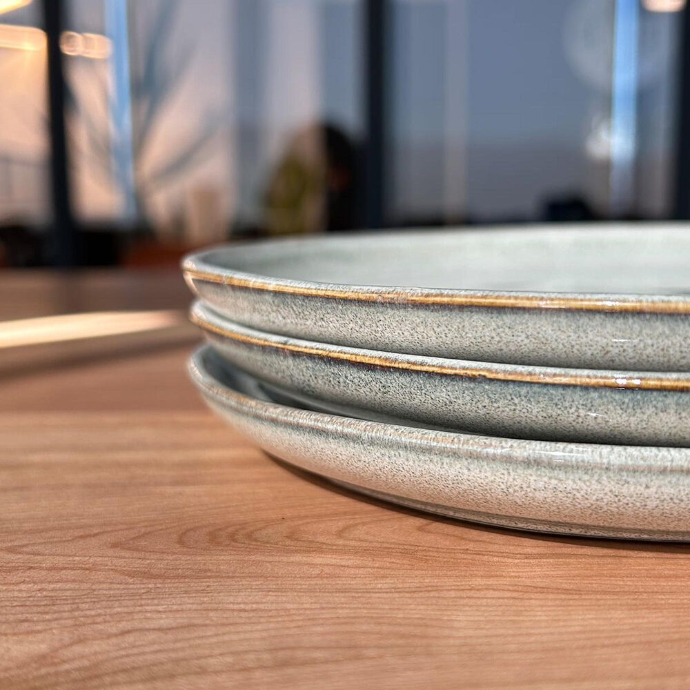 Set 6 Platos Redondo Ceramica 21 Cm Gris Linea Laos image number 4.0