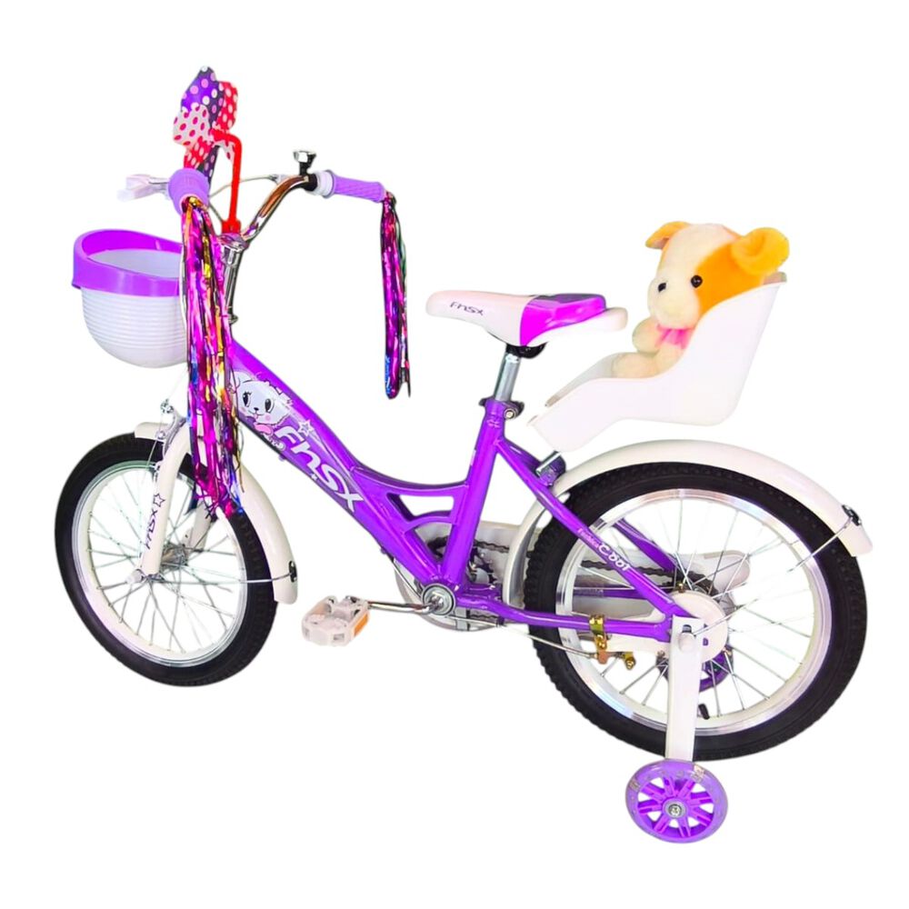 Bicicleta Aro 16 Infantil Con Peluchero Lila Fnsx image number 5.0