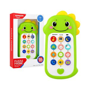 Juguete Celular Tel&eacute;fono Interactivo Dinosaurio Luces Sonido