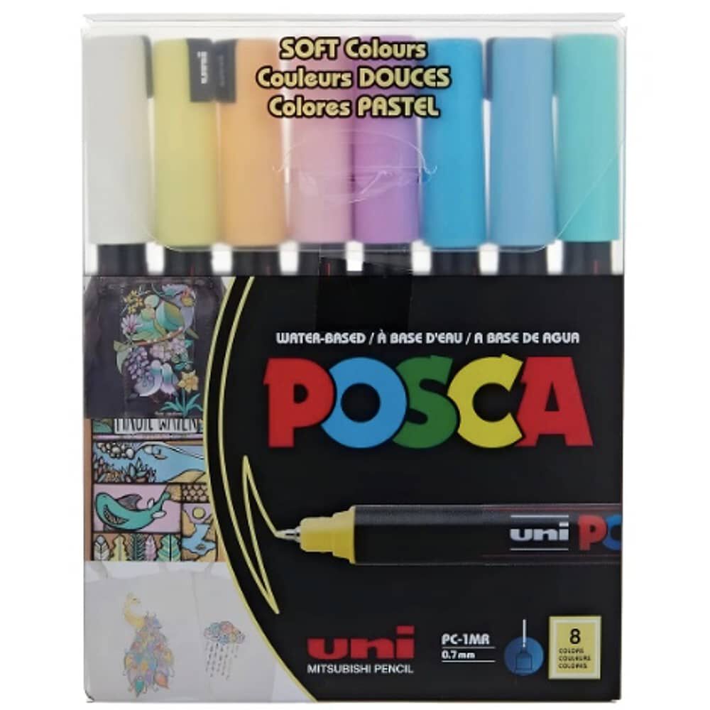 Marcadores Posca 1mr Set 8 Colores Pastel image number 0.0