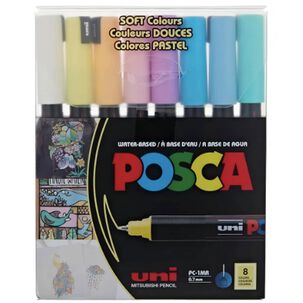 Marcadores Posca 1mr Set 8 Colores Pastel