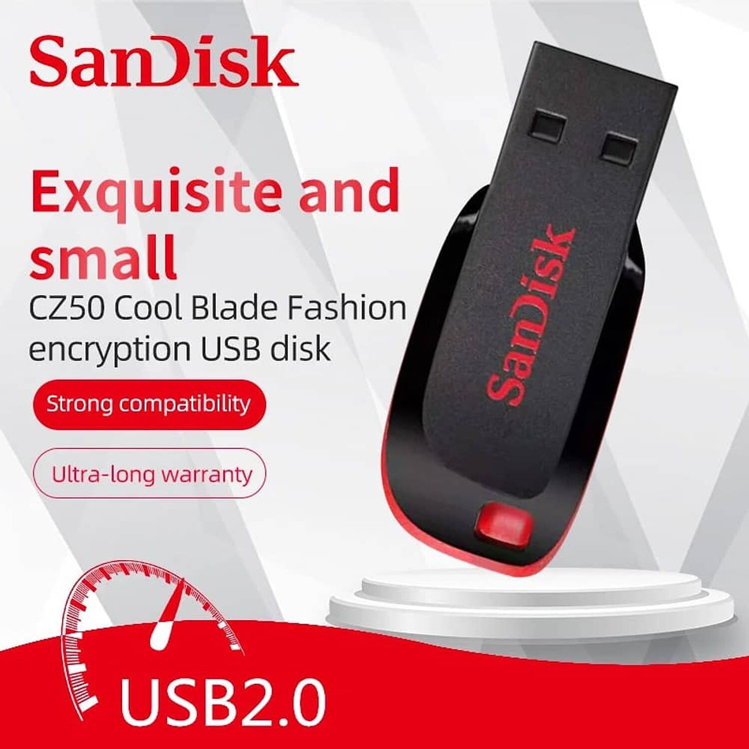 Pendrive Sandisk 128 Gb Cruzer Blade Usb 2.0 Flash Drive Z50 image number 6.0