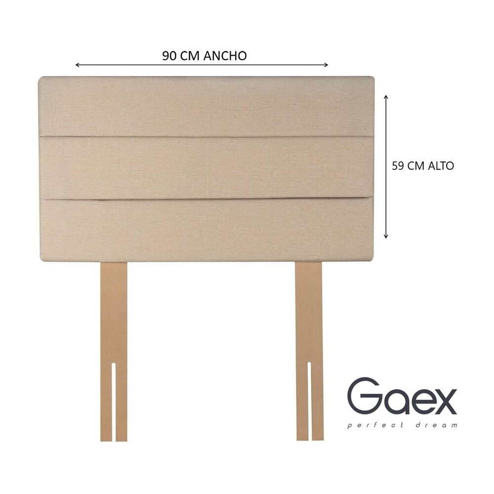 Cama Europea 1 Plaza 190 Respaldo Atacama image number 1.0