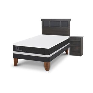 Cama Europea Cic Ortopedic / 1.5 Plazas / Base Normal + Set De Maderas