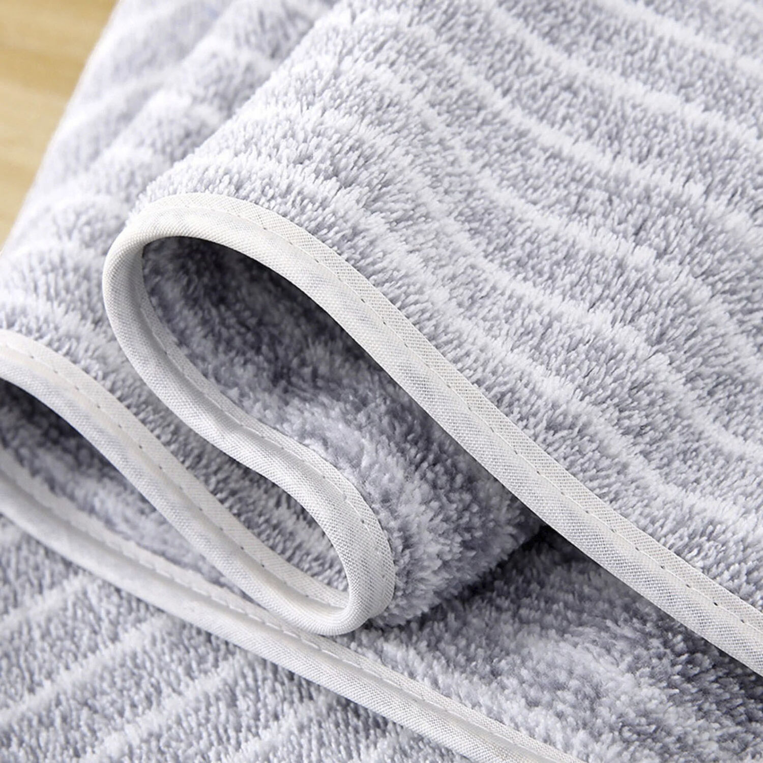 Set De 8 Toallas Rayadas Ultra Absorbentes Estilo Spa Gris image number 4.0