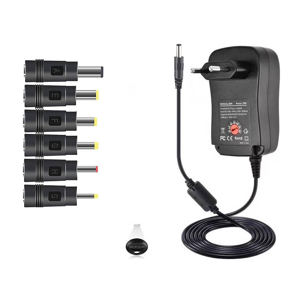 Transformador 12v Regulables 2a / 24w + 6 Plug Universales image number 4.0