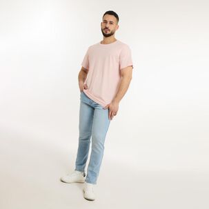 Polera Básica Slim Manga Corta Cuello Redondo Hombre Az Black