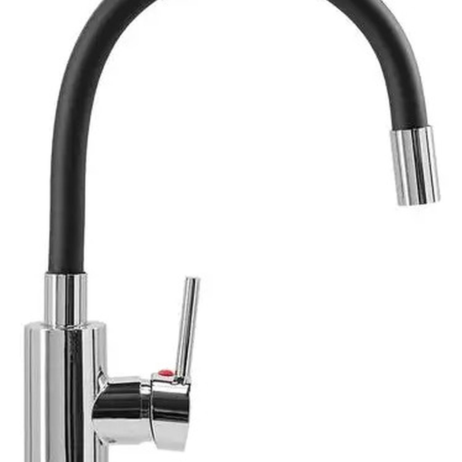 Monomando Llave Grifo Lavaplatos Fregadero Oregon Flex Pmb Color Cromo Con Negro image number 4.0