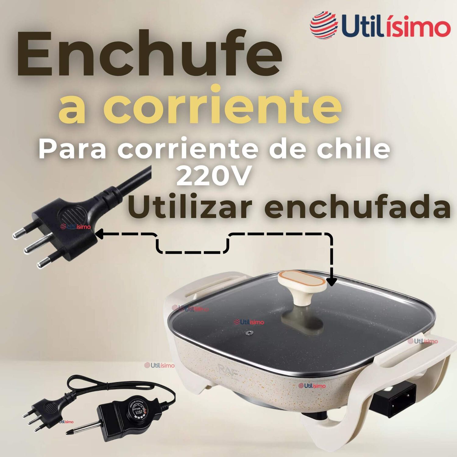 Sart&eacute;n El&eacute;ctrico Antiadherente Multifuncional 5 Litros 1200w De Potencia image number 5.0