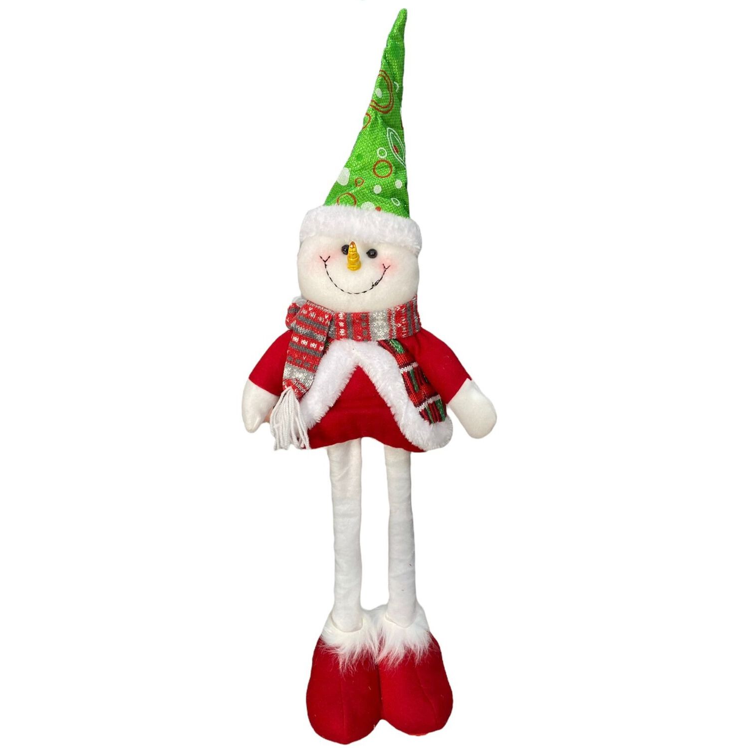 Pack 2 Mu&ntilde;ecos Patas Largas Mu&ntilde;eco De Nieve Y Santa Claus image number 2.0