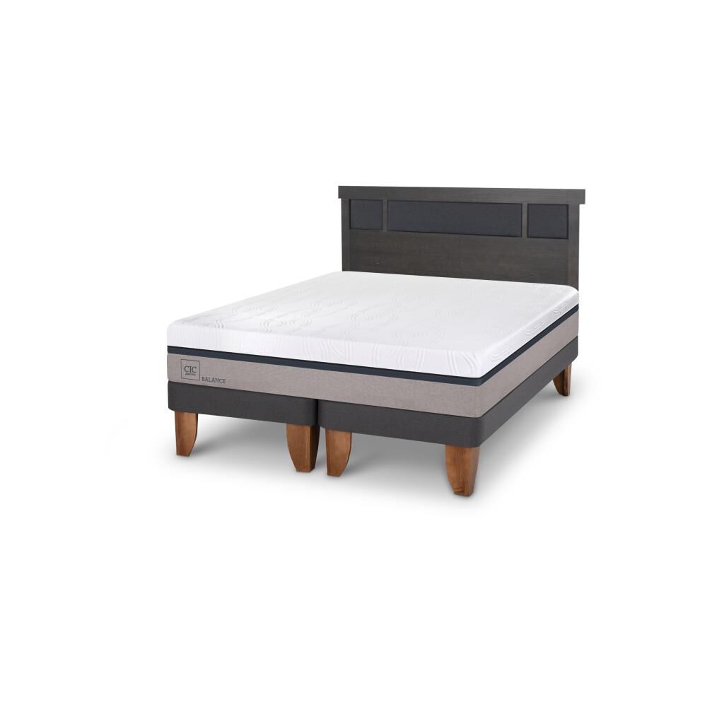 Cama Europea Cic Balance / King / Base Dividida + Respaldo image number 1.0