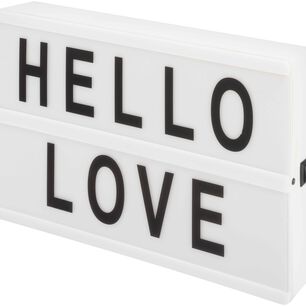 Pizarra Led Light Negro Box Con Letras 2 Lineas 16x21 Vgo