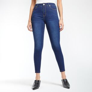 Jeans Tiro Medio Skinny Push Up Mujer Kimera