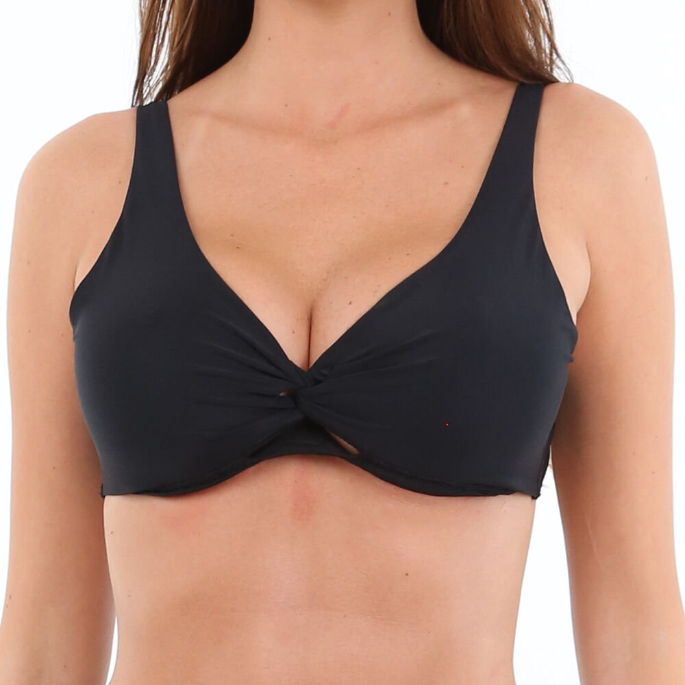 Bikini Estilo Sostén Torcido Negro Copa C image number 0.0