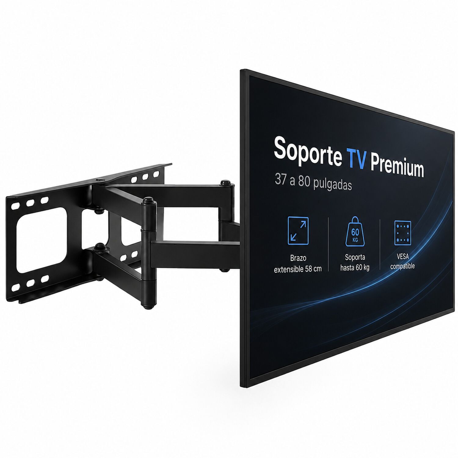Soporte De Tv Premium Con Brazo De 58cm Para Tv De 32&rdquo; A 80" image number 4.0