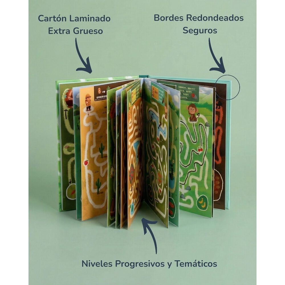 Juguete Laberinto Libro Educativo Montessori image number 5.0