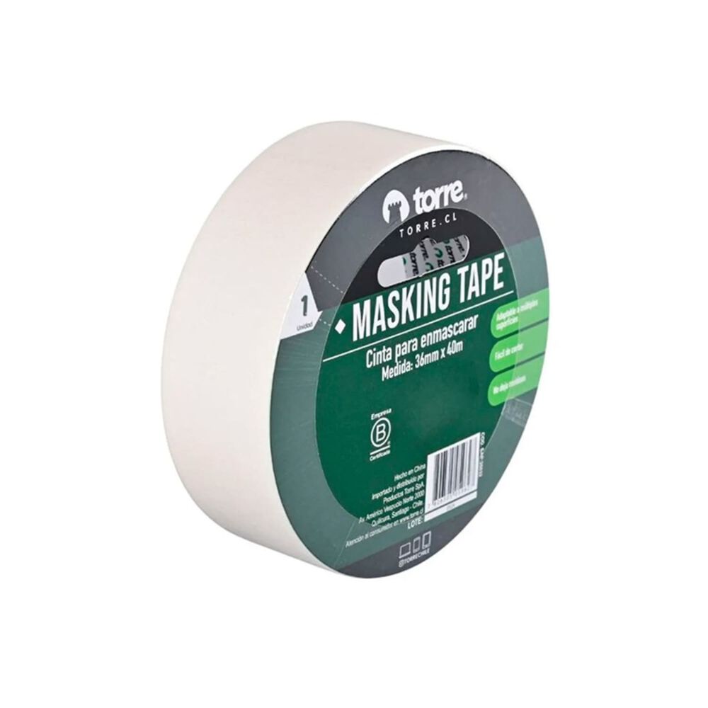 Pack X 4 Cinta Masking Tape Crema 36mm. X 40m. Torre image number 1.0