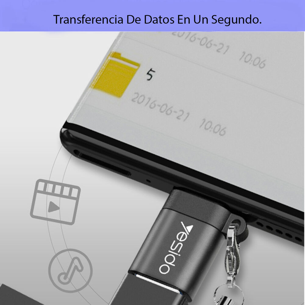 Adaptador OTG YESIDO USB a Micro USB (GS07) image number 3.0