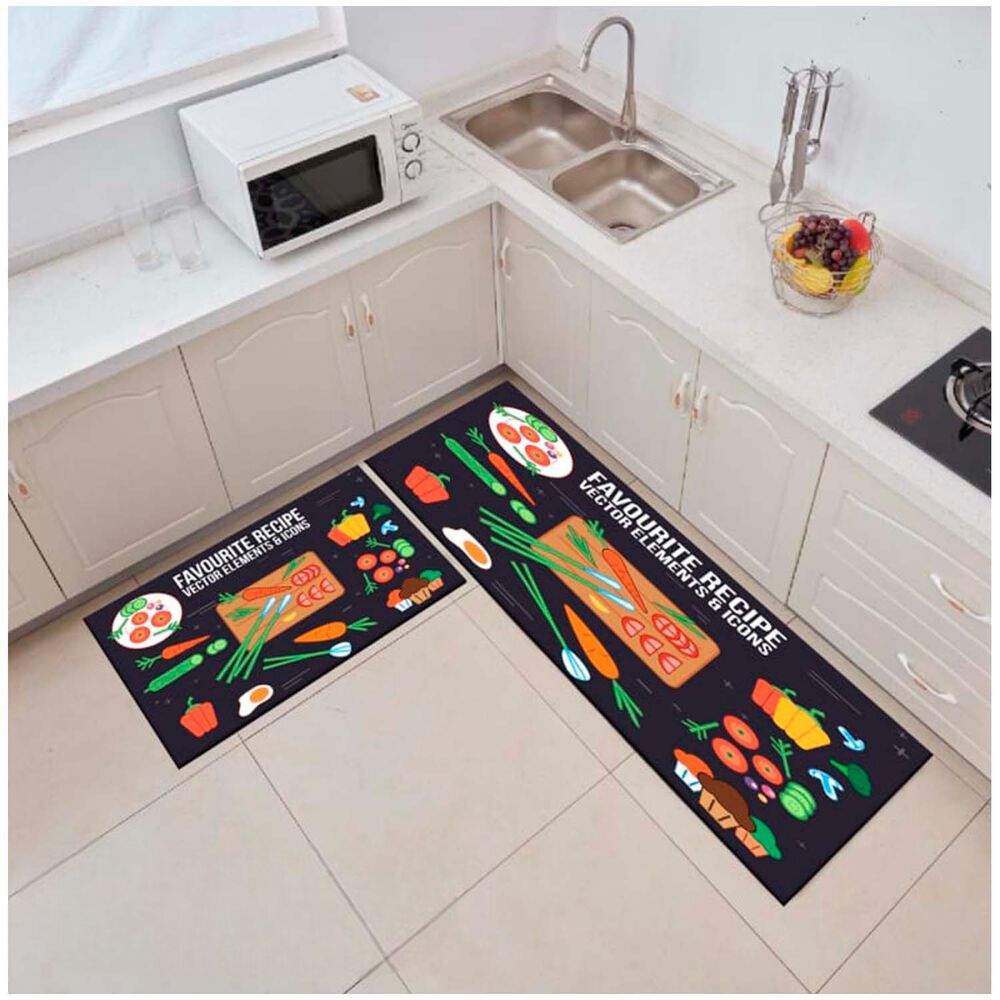 Pack De 02 Alfombra Para Cocina Con Antideslizantes Md26 image number 0.0