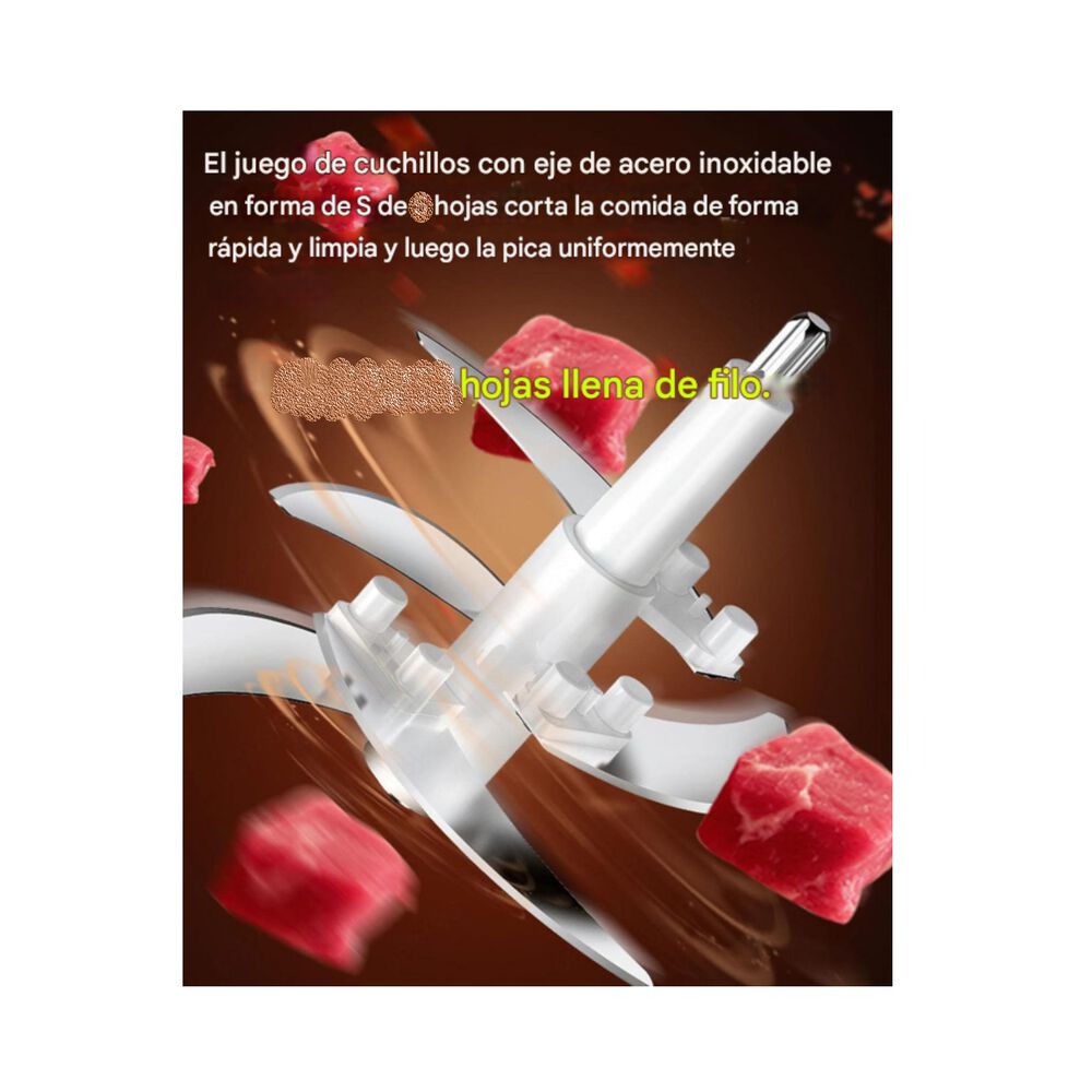 Triturador Procesador De Alimentos Electrico 5 Litros 500w Picador image number 7.0