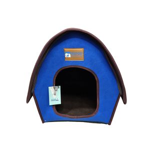 Casa Cama Peque&ntilde;a Comoda Plegable Para Perros Y Gatos Azul