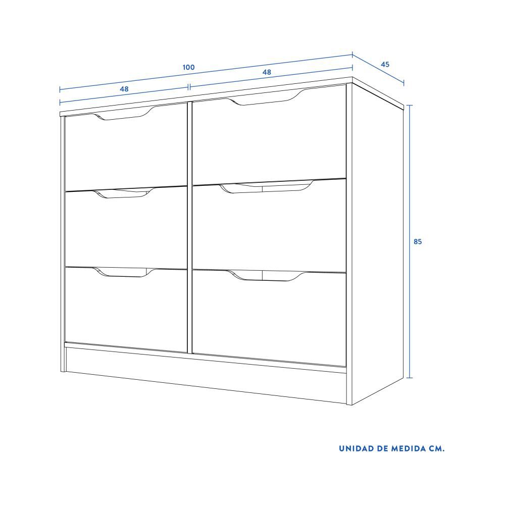 Comoda Cic Legno / 6 Cajones image number 4.0
