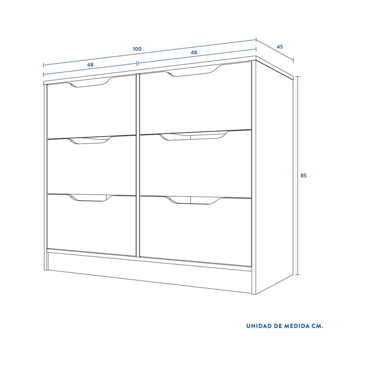 Comoda Cic Legno / 6 Cajones image number 4.0