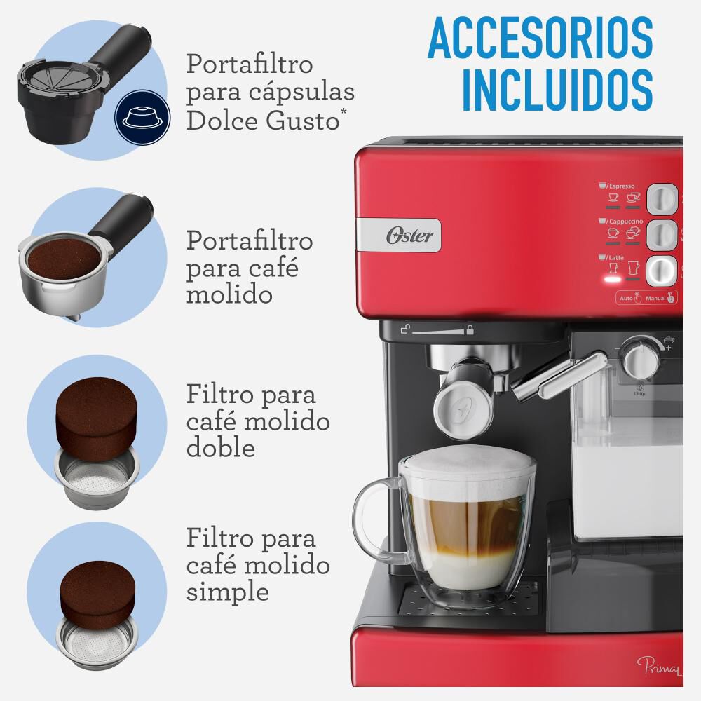 Cafetera Oster Primalatte BVSTEM6603R-052 image number 1.0