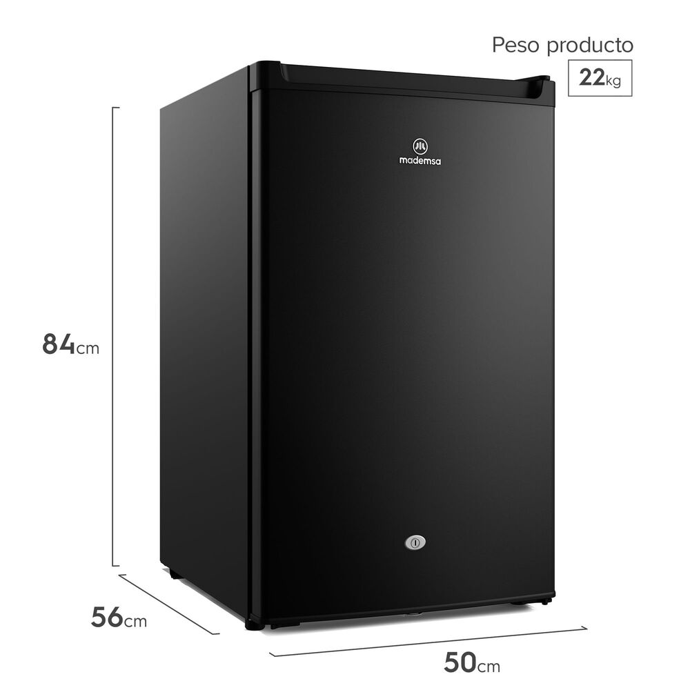 Frigobar 120l Fr&iacute;o Directo Con Llave Y Luz Led Mmb120b Negro image number 2.0
