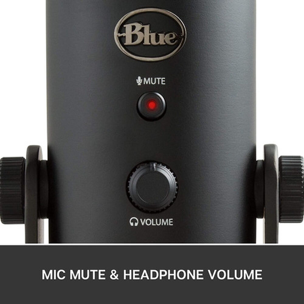 Micrófono Blue Yeti Blackout Edition Streaming Podcast Usb image number 1.0