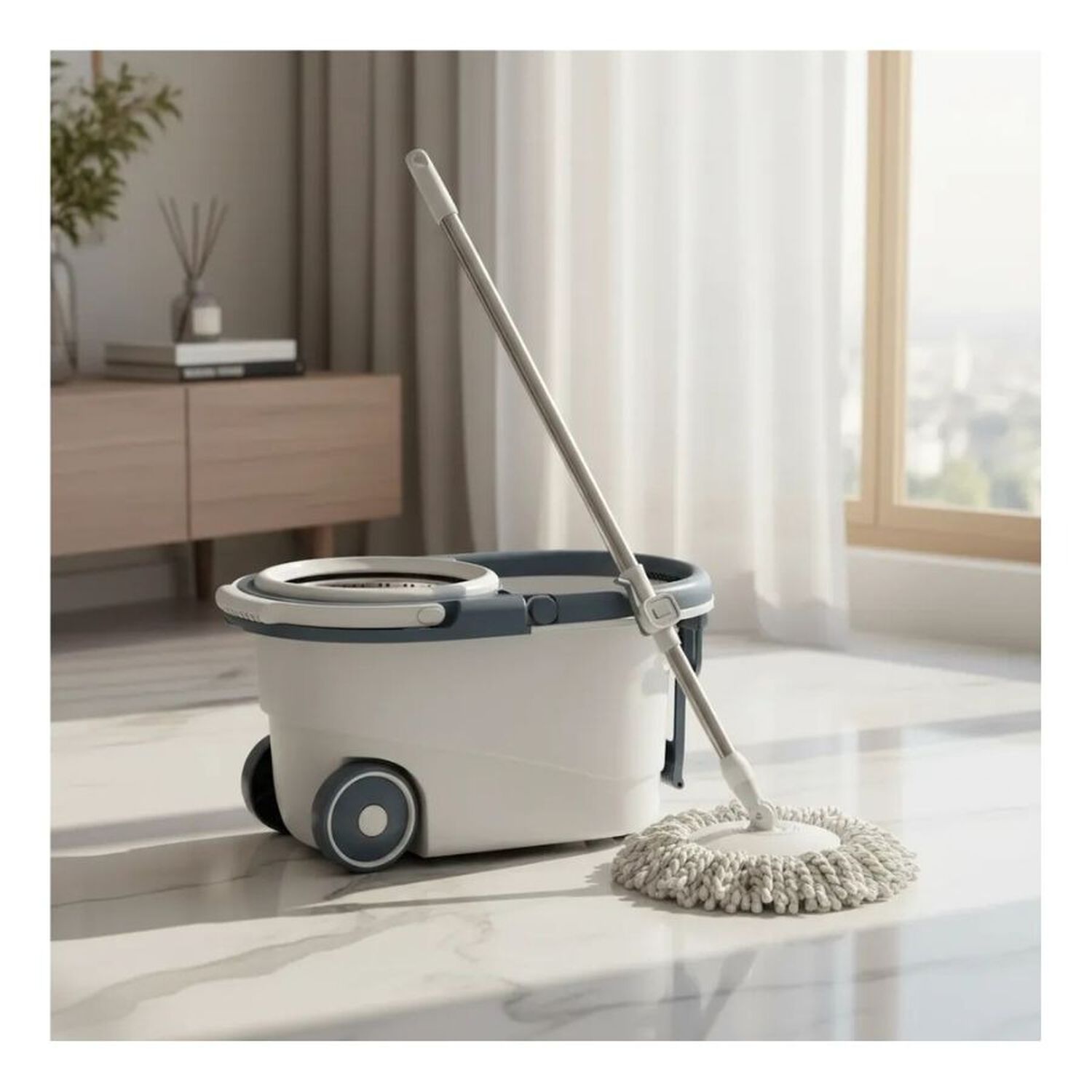 Mopa Giratoria 360 Con Balde Centrifugador Ruedas Maestro image number 6.0