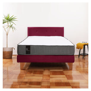 Cama Europea Zen Best 1.5 Plaza Tela Velvet Burdeo + Respaldo