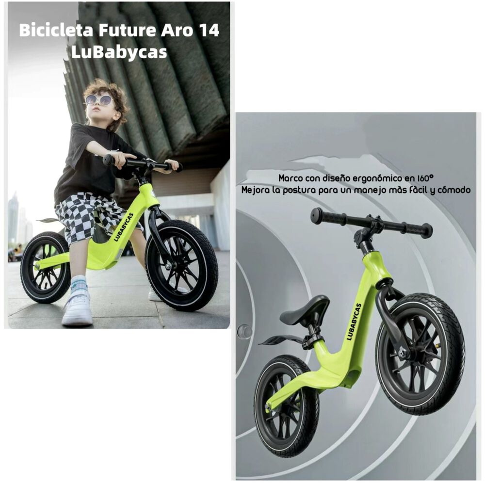 Bicicleta De Equilibrio 3-8 A&ntilde;os Aro 14 Negra Lubabycas image number 7.0