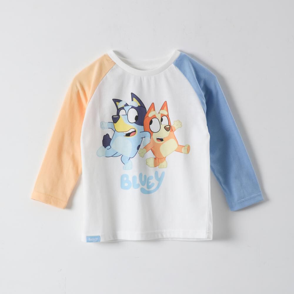 Polera Manga Larga Bebe Ni&ntilde;o Raglan Bluey image number 0.0